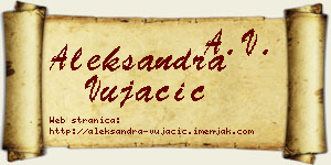 Aleksandra Vujačić vizit kartica